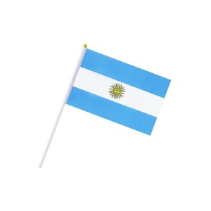 BANDERA ARGENTINA CON PALO 14x23cm